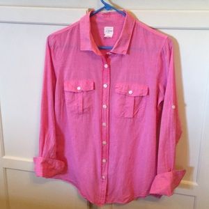 J.Crew The Perfect Shirt Size Small Washed Pink